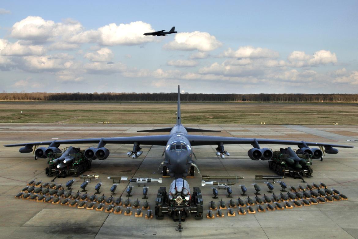 Munitions on display at Barksdale AFB in Louisiana show the full capabilities of the B-52 Stratofortress.